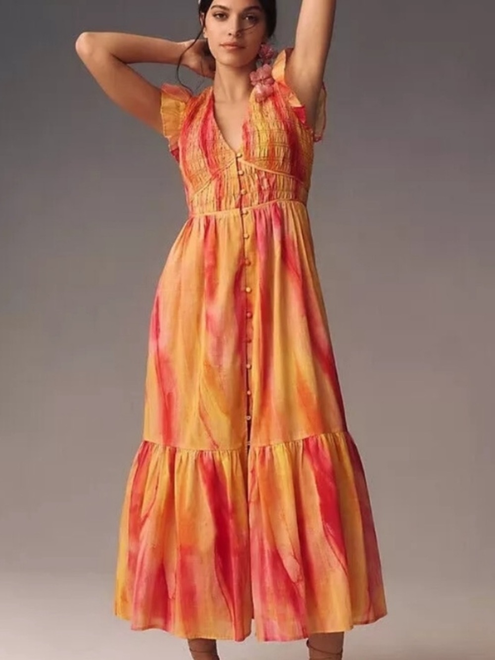 Anthropologie Peregrine Midi Dress(size small) 100% cotton